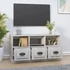 Kép 3/11 - Betonszürke szerelt fa TV-szekrény 100x35x50 cm