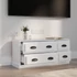 Kép 3/10 - Magasfényű fehér szerelt fa TV-szekrény 100 x 35,5 x 45 cm