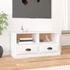 Kép 1/10 - Fehér szerelt fa TV-szekrény 93x35,5x45 cm