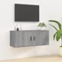 Kép 1/11 - Szürke sonoma színű fali TV-szekrény 100x34,5x40 cm