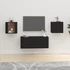 Kép 1/11 - 2 db fekete falra szerelhető TV-szekrény 40 x 34,5 x 40 cm