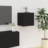 Kép 4/11 - 2 db fekete falra szerelhető TV-szekrény 40 x 34,5 x 40 cm