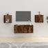Kép 1/11 - 2 db füstös tölgy falra szerelhető TV-szekrény 40x34,5x40 cm