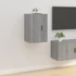 Kép 4/11 - 2 db szürke sonoma falra szerelhető TV-szekrény 40x34,5x60 cm