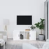 Kép 1/9 - Fehér magasfényű szerelt fa TV-szekrény 100x35x40 cm