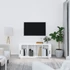 Kép 3/9 - Fehér magasfényű szerelt fa TV-szekrény 100x35x40 cm