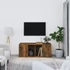 Kép 1/9 - Füstös tölgy színű szerelt fa TV-szekrény 100 x 35 x 40 cm