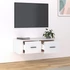 Kép 3/11 - Fehér szerelt fa függő TV-szekrény 80 x 36 x 25 cm