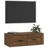 Kép 4/11 - Barna tölgyszínű szerelt fa függő TV-szekrény 80 x 36 x 25 cm