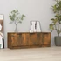 Kép 1/10 - Füstös tölgy színű szerelt fa TV-szekrény 102 x 35 x 36,5 cm