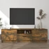 Kép 1/7 - Füstös tölgy színű szerelt fa TV-szekrény 140 x 35 x 40 cm