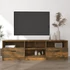 Kép 1/7 - Füstös tölgy színű szerelt fa TV-szekrény 150 x 33,5 x 45 cm