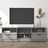 Kép 1/7 - Szürke sonoma színű szerelt fa TV-szekrény 150 x 33,5 x 45 cm