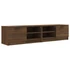 Kép 2/10 - 2 db barna tölgy színű szerelt fa TV-szekrény 80x35x36,5 cm
