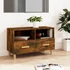 Kép 1/11 - Füstös tölgy színű szerelt fa TV-szekrény 80 x 36 x 50 cm