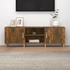 Kép 1/9 - Füstös tölgy színű szerelt fa TV-szekrény 150 x 30 x 50 cm
