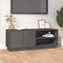 Kép 1/11 - Szürke tömör fenyőfa TV-szekrény 105x34x40 cm