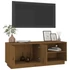 Kép 5/11 - Mézbarna tömör fenyőfa TV-szekrény 105 x 34 x 40 cm