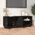 Kép 3/11 - Fekete tömör fenyőfa TV-szekrény 105 x 34 x 40 cm