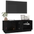 Kép 5/11 - Fekete tömör fenyőfa TV-szekrény 105 x 34 x 40 cm