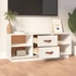 Kép 3/10 - Fehér tömör fenyőfa TV-szekrény 100x34x40 cm