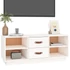 Kép 4/10 - Fehér tömör fenyőfa TV-szekrény 100x34x40 cm
