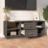 Kép 3/10 - Szürke tömör fenyőfa TV-szekrény 100x34x40 cm