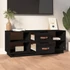 Kép 3/10 - Fekete tömör fenyőfa TV-szekrény 100x34x40 cm