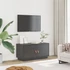 Kép 1/10 - Szürke tömör fenyőfa TV-szekrény 80x34x40 cm