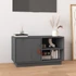 Kép 1/10 - Szürke tömör fenyőfa TV-szekrény 70 x 34 x 40 cm