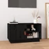 Kép 1/10 - Fekete tömör fenyőfa TV-szekrény 70 x 34 x 40 cm