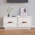 Kép 1/10 - Fehér tömör fenyőfa TV-szekrény 80 x 34 x 35 cm