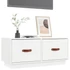 Kép 4/10 - Fehér tömör fenyőfa TV-szekrény 80 x 34 x 35 cm