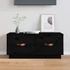 Kép 1/10 - Fekete tömör fenyőfa TV-szekrény 80 x 34 x 35 cm