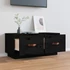 Kép 3/10 - Fekete tömör fenyőfa TV-szekrény 80 x 34 x 35 cm