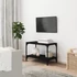 Kép 1/9 - Fekete szerelt fa és acél TV-szekrény 60 x 33 x 41 cm