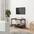 Kép 1/9 - Barna tölgyszínű szerelt fa TV-szekrény 60x33x41 cm