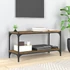 Kép 1/9 - Füstös tölgy színű szerelt fa és acél TV-szekrény 80x33x41 cm