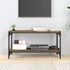 Kép 3/9 - Füstös tölgy színű szerelt fa és acél TV-szekrény 80x33x41 cm