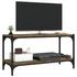 Kép 4/9 - Füstös tölgy színű szerelt fa és acél TV-szekrény 80x33x41 cm