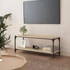 Kép 1/9 - Sonoma tölgy színű szerelt fa és acél TV-szekrény 100x33x41 cm