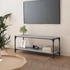 Kép 1/9 - Szürke sonoma színű szerelt fa és acél TV-szekrény 100x33x41 cm