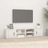 Kép 1/11 - 2 db magasfényű fehér szerelt fa TV-szekrény 80x31,5x36 cm