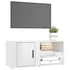 Kép 4/11 - 2 db magasfényű fehér szerelt fa TV-szekrény 80x31,5x36 cm