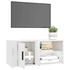 Kép 5/11 - 2 db magasfényű fehér szerelt fa TV-szekrény 80x31,5x36 cm
