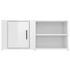 Kép 7/11 - 2 db magasfényű fehér szerelt fa TV-szekrény 80x31,5x36 cm