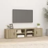 Kép 1/11 - 2 db sonoma tölgy színű szerelt fa TV-szekrény 80x31,5x36 cm