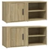 Kép 2/11 - 2 db sonoma tölgy színű szerelt fa TV-szekrény 80x31,5x36 cm