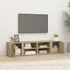 Kép 3/11 - 2 db sonoma tölgy színű szerelt fa TV-szekrény 80x31,5x36 cm