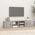 Kép 1/11 - 2 db betonszürke szerelt fa TV-szekrény 80x31,5x36 cm